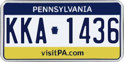 PA license plate KKA1436