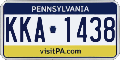 PA license plate KKA1438