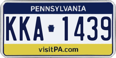 PA license plate KKA1439