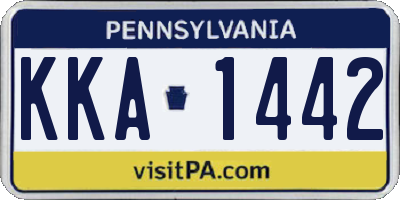 PA license plate KKA1442