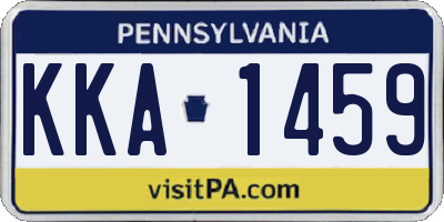 PA license plate KKA1459