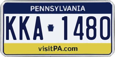 PA license plate KKA1480