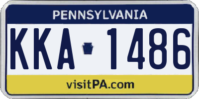 PA license plate KKA1486