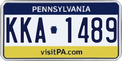 PA license plate KKA1489