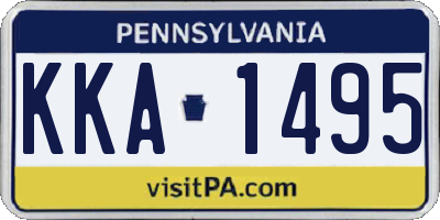 PA license plate KKA1495