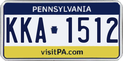PA license plate KKA1512