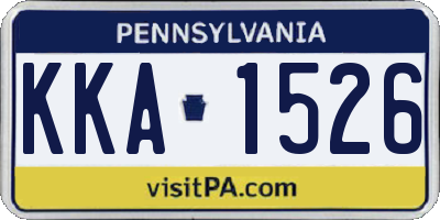 PA license plate KKA1526