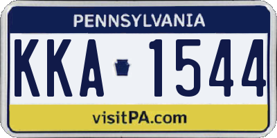 PA license plate KKA1544