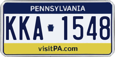 PA license plate KKA1548