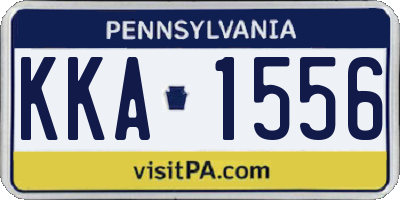 PA license plate KKA1556