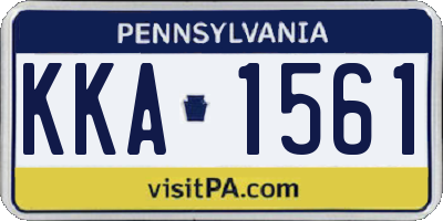 PA license plate KKA1561