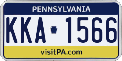 PA license plate KKA1566