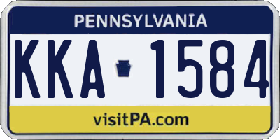 PA license plate KKA1584