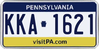 PA license plate KKA1621