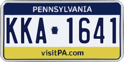 PA license plate KKA1641