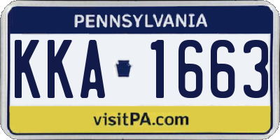 PA license plate KKA1663