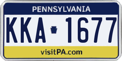 PA license plate KKA1677