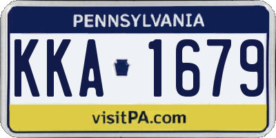 PA license plate KKA1679