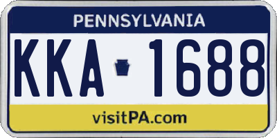 PA license plate KKA1688
