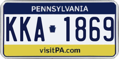 PA license plate KKA1869