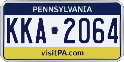 PA license plate KKA2064
