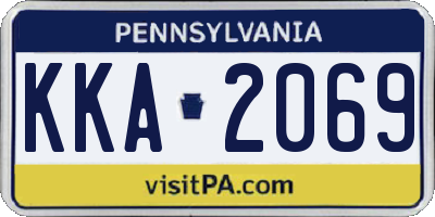 PA license plate KKA2069