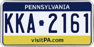 PA license plate KKA2161