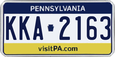 PA license plate KKA2163