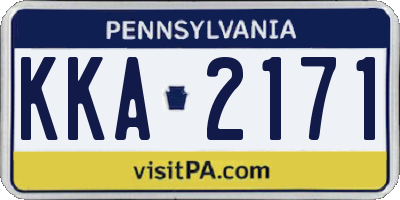 PA license plate KKA2171