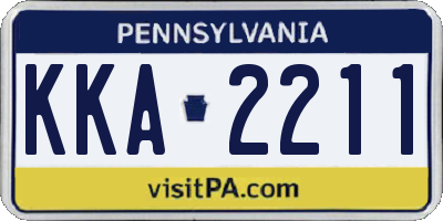 PA license plate KKA2211