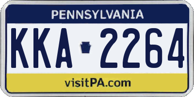 PA license plate KKA2264