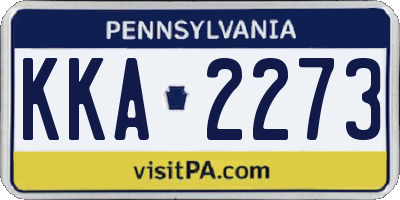 PA license plate KKA2273
