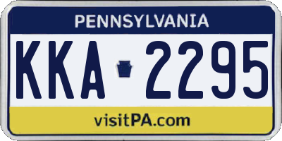 PA license plate KKA2295