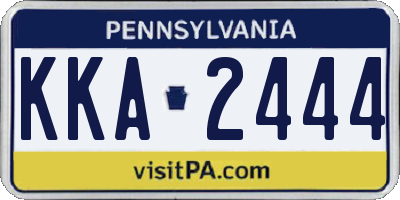 PA license plate KKA2444