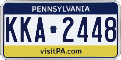 PA license plate KKA2448