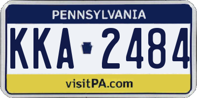 PA license plate KKA2484