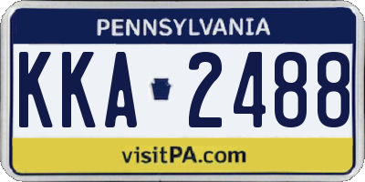 PA license plate KKA2488