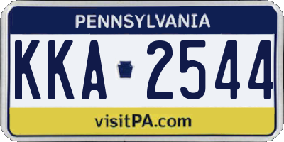 PA license plate KKA2544