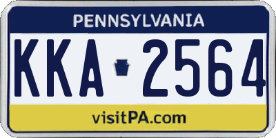 PA license plate KKA2564