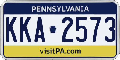 PA license plate KKA2573