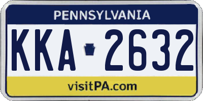 PA license plate KKA2632