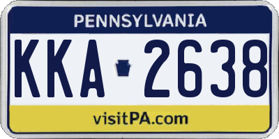 PA license plate KKA2638
