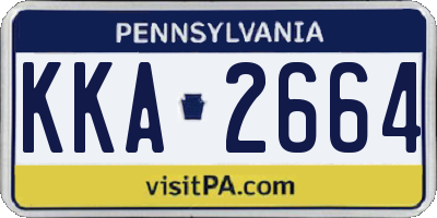 PA license plate KKA2664