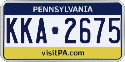 PA license plate KKA2675