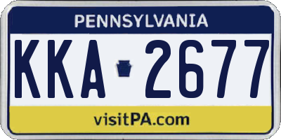 PA license plate KKA2677