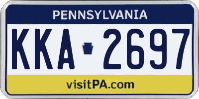 PA license plate KKA2697