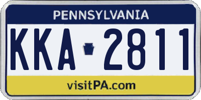 PA license plate KKA2811