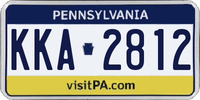 PA license plate KKA2812