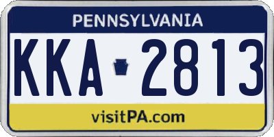 PA license plate KKA2813