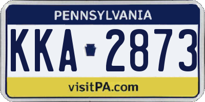 PA license plate KKA2873